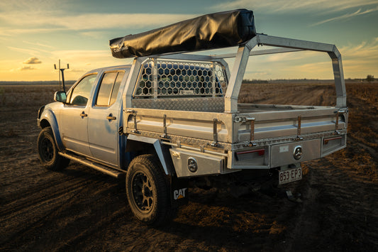 Heavy-Duty Alloy Tray – Dual Cab Utes | 5mm Folded Floor | 900mm Trundle | Under-Tray Boxes | 95L Water System