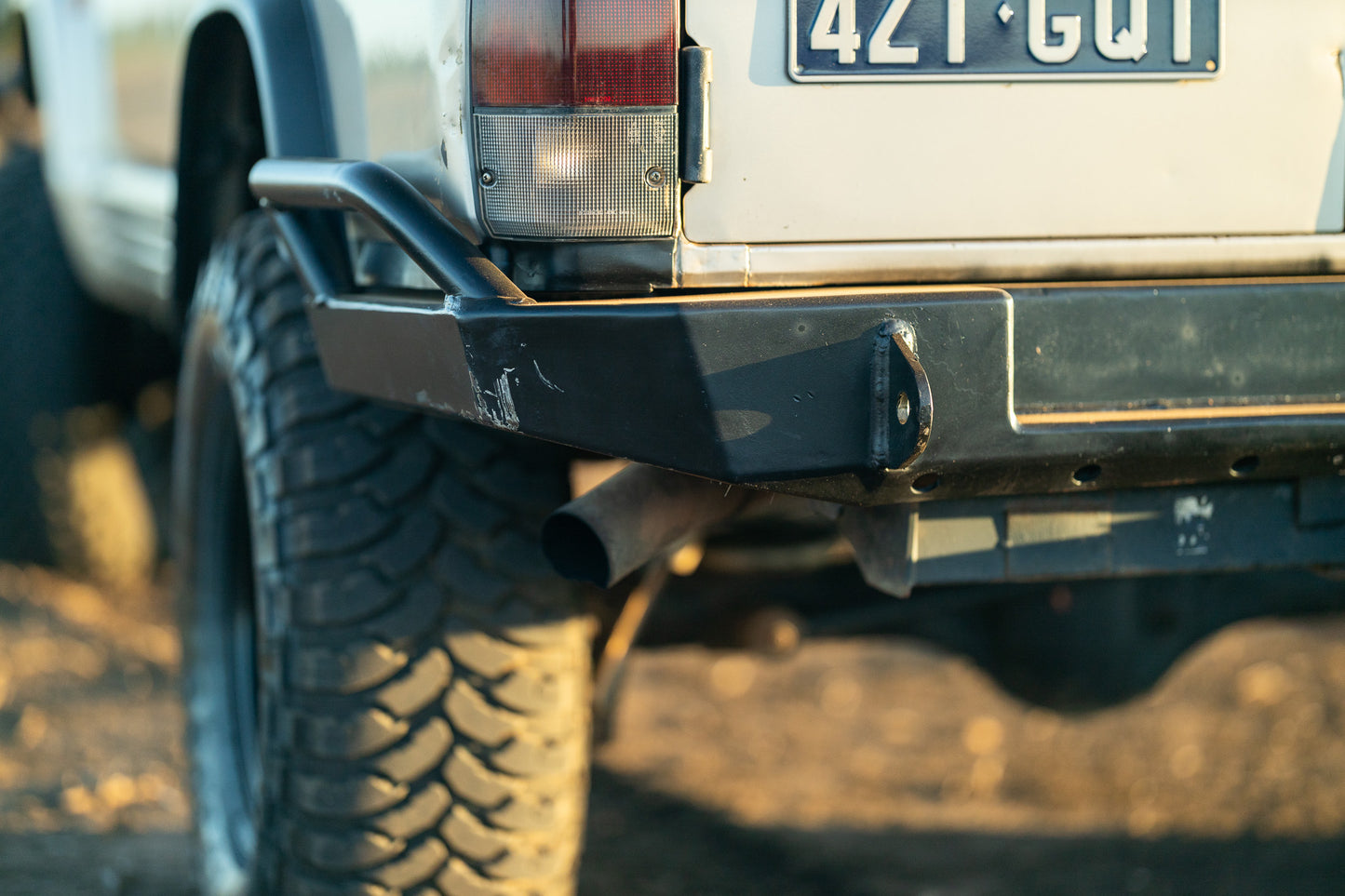 Rear Plate Bar – GQ Patrol | 6mm Steel | Quarter Chop | Towbar Compatible | Dual Recovery Points