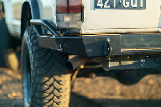 Rear Plate Bar – GQ Patrol | 6mm Steel | Quarter Chop | Towbar Compatible | Dual Recovery Points