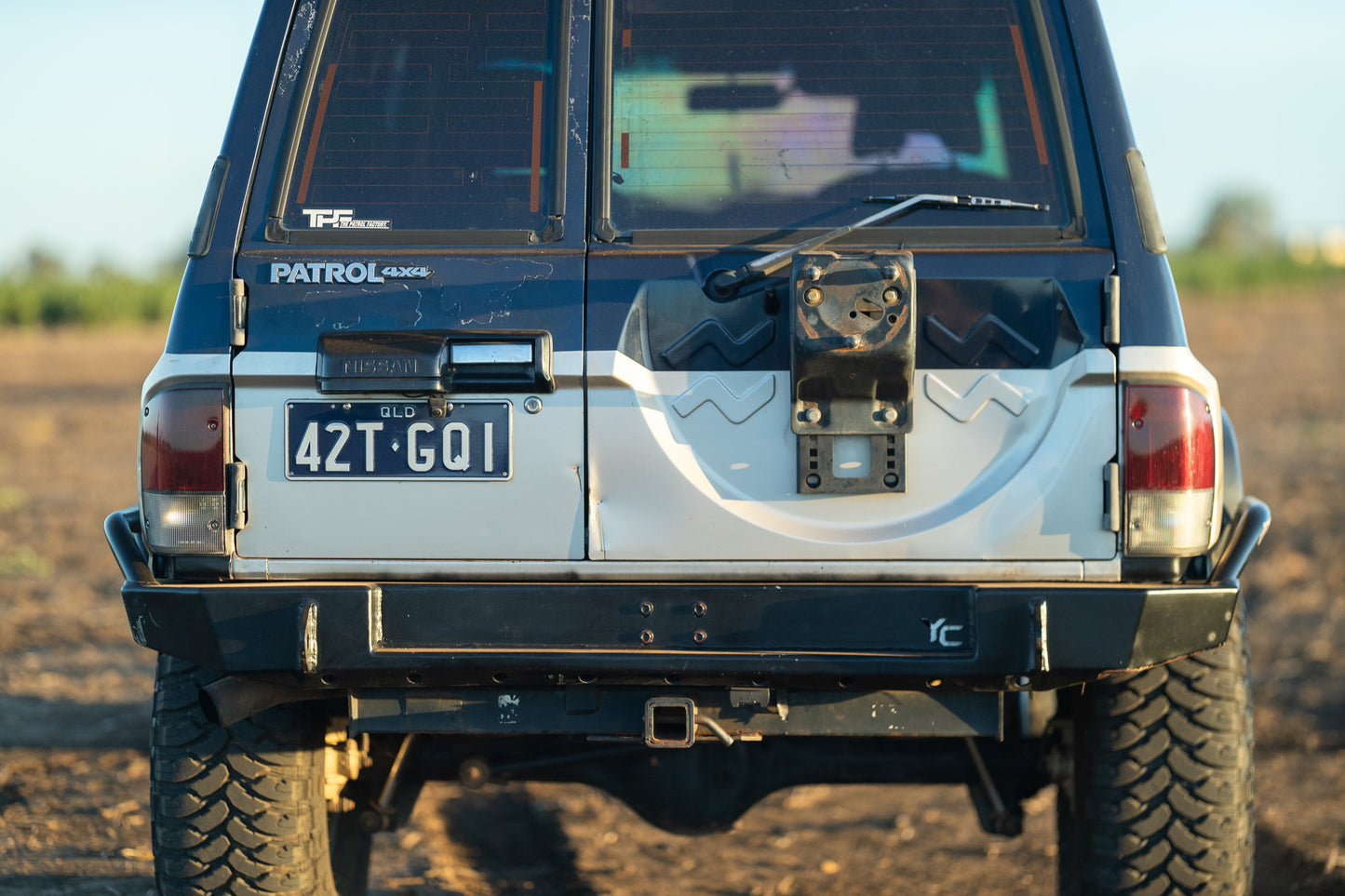 Rear Plate Bar – GQ Patrol | 6mm Steel | Quarter Chop | Towbar Compatible | Dual Recovery Points