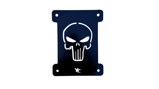 Rear Tailgate Tyre Carrier Delete Plate with Skull – Jeep TJ Wrangler | Aluminium or Black